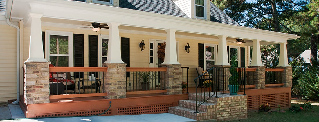 details about adding a front porch, half-porch, or wraparound porch